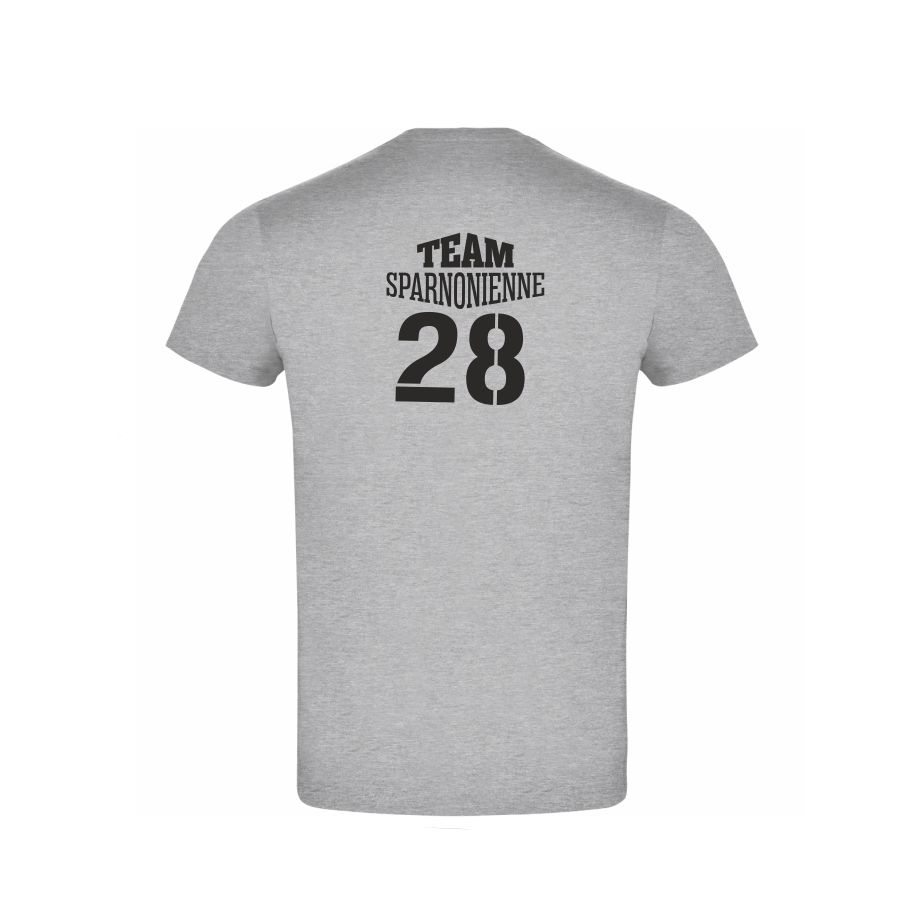 Tee-shirt personnalisé Team Sparnonienne - Gris – Image 3