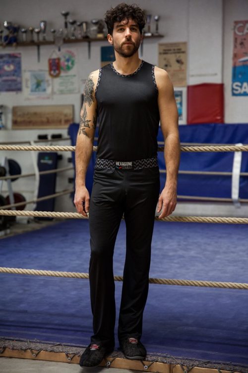 Tenue de Savate Boxe Française Héritage homme pantalon débardeur face