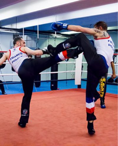 tenues personnalisées france police pantalon debardeur boxe francaise hexagone combat