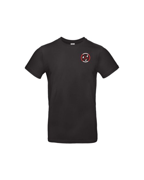 Tshirt coton noir personnalisé RECBF Hexagone Combat face